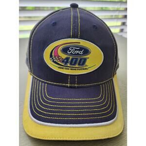 Cap/Hat-Ford 400 Homestead-Miami-Navy & Yellow-Nascar-November 20, 2005